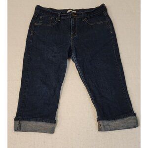 Levi's 515 capri blue denim womens jeans 14